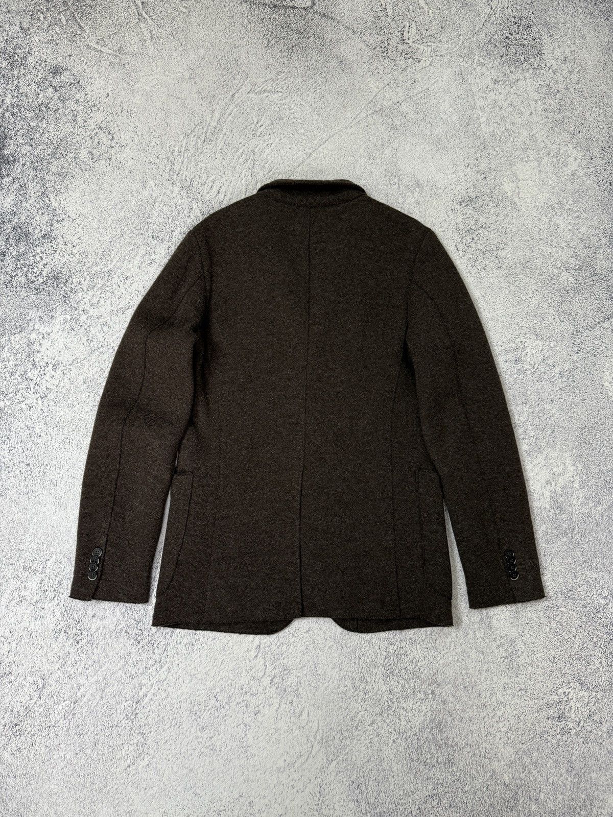 Barena Venezia Barena Venezia Unstructured Wool Knit Jacket Blazer Brown Size 48R - 10 Thumbnail