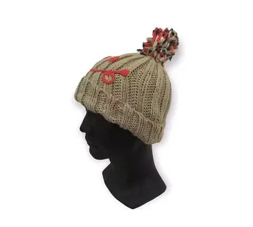 High Sport × Japanese Brand Japanese Brand Big Smiley Knit Bobble Beanie Hat Size ONE SIZE - 2 Thumbnail