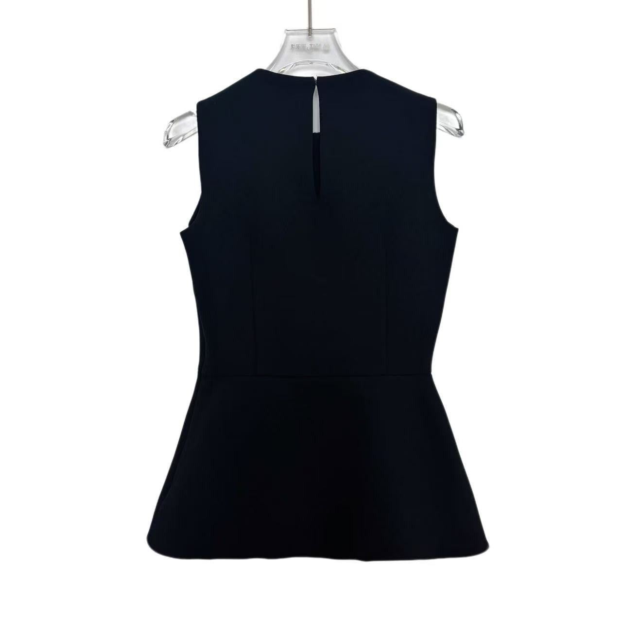 Dior Dior Black Sleeveless Crop Top K26WX Size XS / US 0-2 / IT 36-38 - 2 Thumbnail