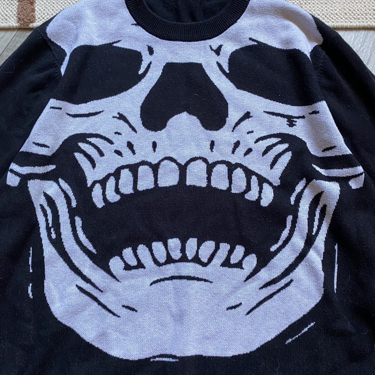 Other SKULL Y2K PLAYBOY CARTI STYLE KNITTED SWEATER Size US M / EU 48-50 / 2 - 2 Thumbnail