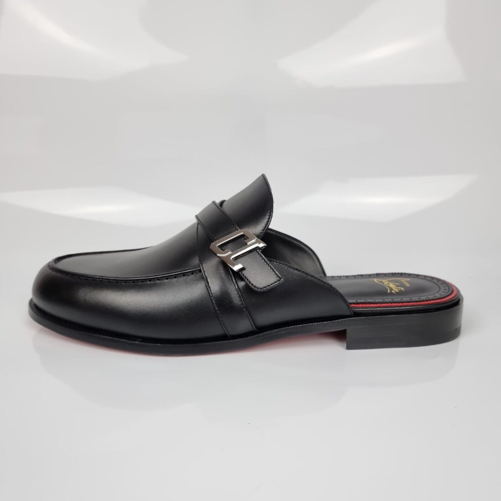 正規 CHRISTIAN LOUBOUTIN MULOMAN FLAT 42.5 CHRISTIAN LOUBOUTIN Muloman Black Loafers 42.5 | eBay