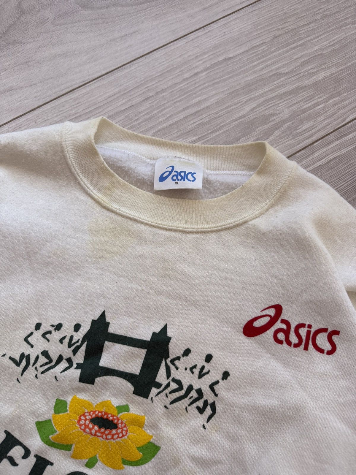 Asics 🏃🏻 Vintage 1996 Asics Floral London marathon sweater England Size US XL / EU 56 / 4 - 2 Thumbnail