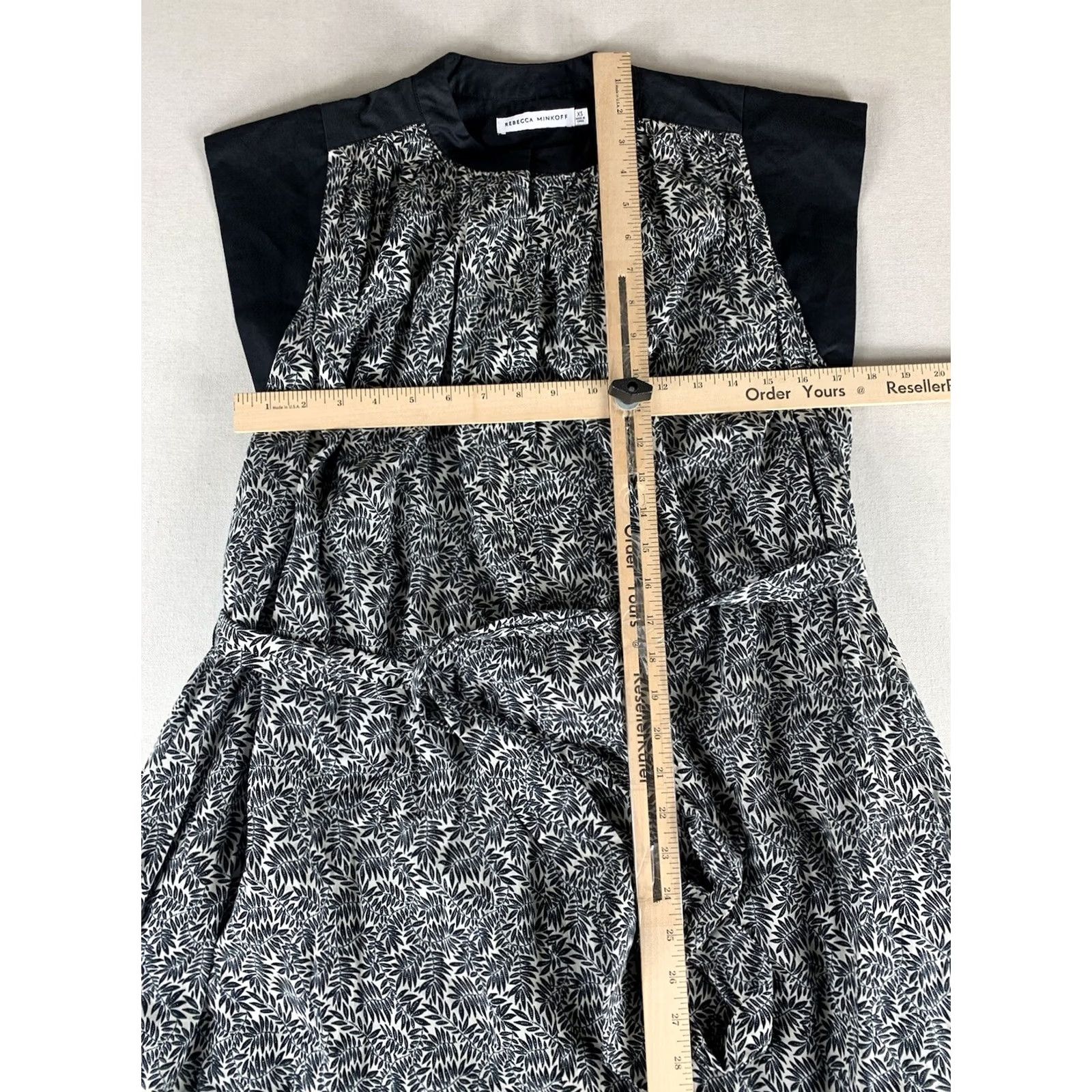 Rebecca Minkoff REBECCA MINKOFF SHEATH DRESS WOMENS XS BLACK LEAVES TIE WAIST LONG DRESS Size XS / US 0-2 / IT 36-38 - 3 Thumbnail