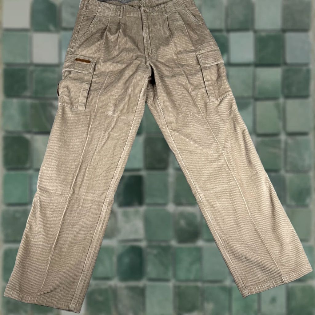 Vintage VINTAGE Scandia Woods Cargo Pants Mens 36 36L Beige Corduroy Utility Pockets Casual 90s 80s Y2K Size US 36 / EU 52 - 1 Thumbnail
