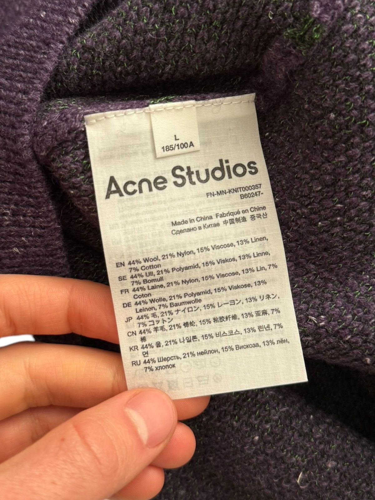 Acne Studios Hand Knit Pattern Sweater Jumper Size US L / EU 52-54 / 3 - 7 Thumbnail