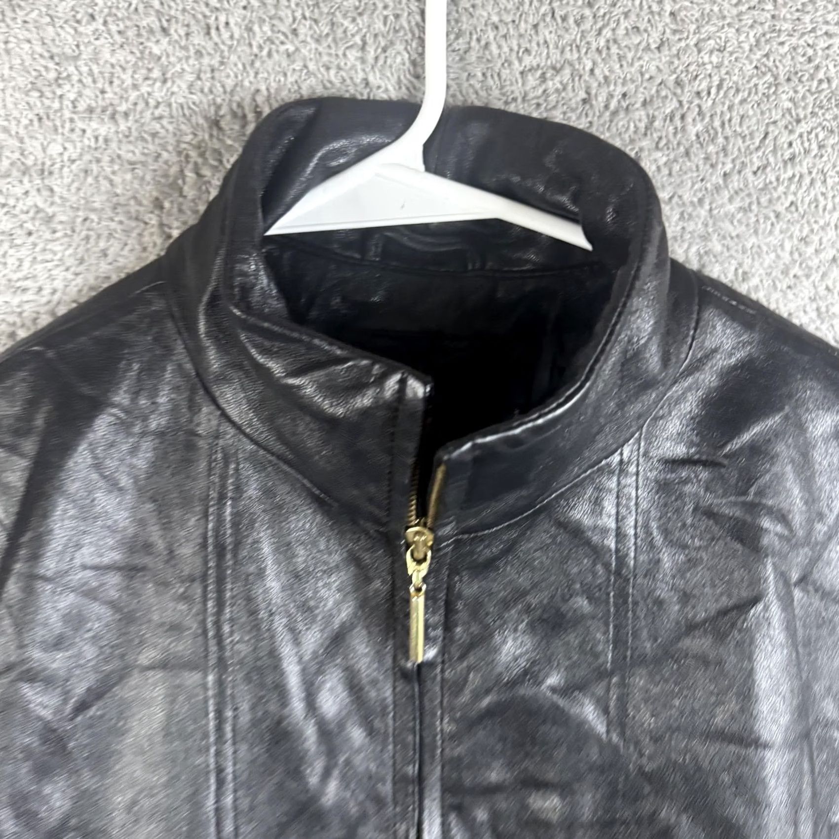 Vintage Wilsons Leather Pelle Studio Jacket Womens XL Black Leather Full Zip Lined Jacket Size XL / US 12-14 / IT 48-50 - 6 Thumbnail