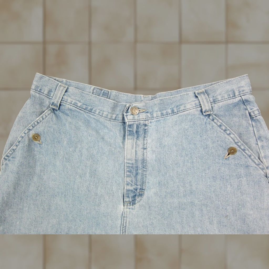 Vintage VINTAGE Riders Shorts Denim 5-Pocket Blue 20W 90s Women Jeans Jorts Made in USA Size 42" / US 20 - 1 Thumbnail