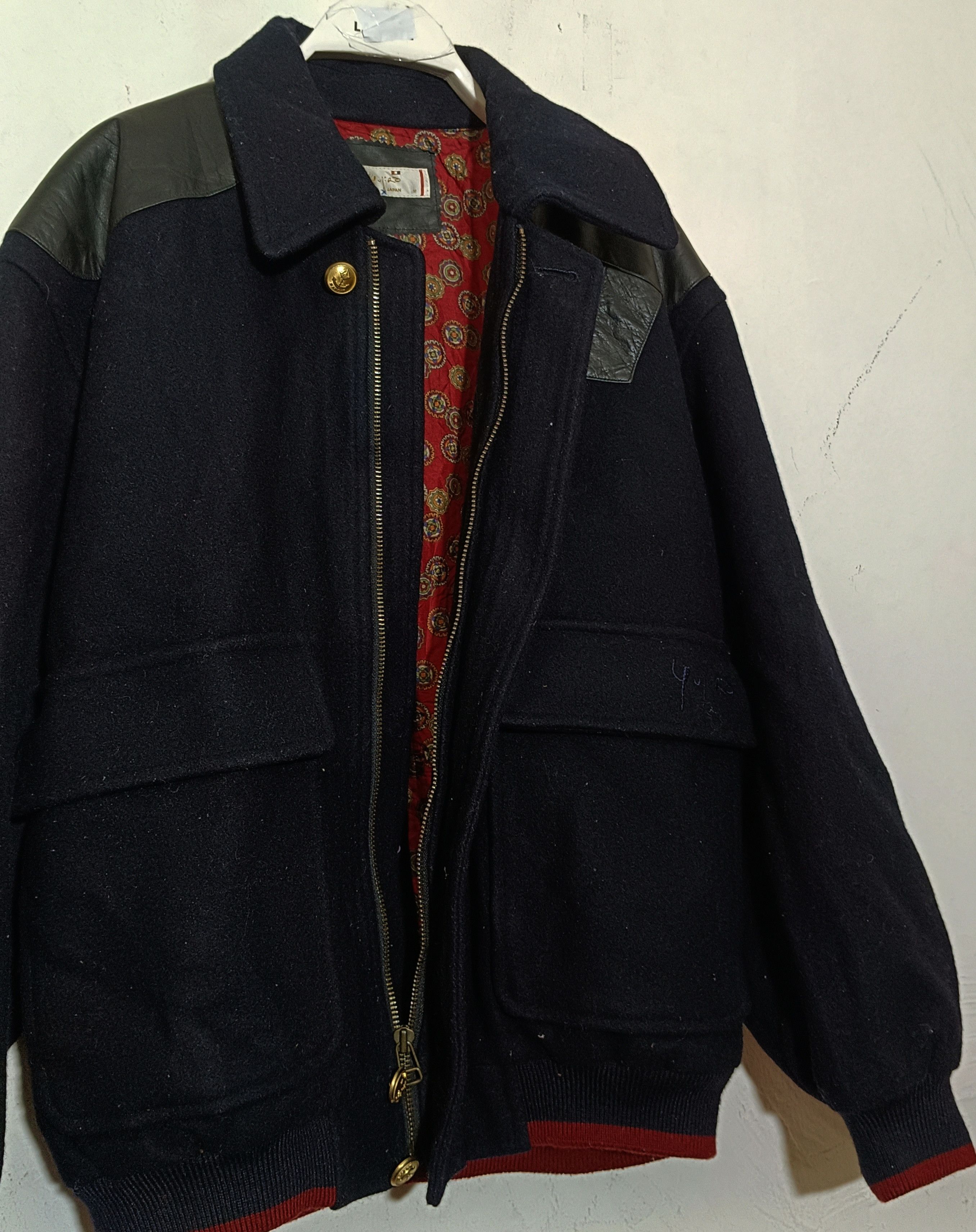 14th Addiction Vintage 80s Ishihara Yujiro Baseball Wool Jacket Bomber Size US M / EU 48-50 / 2 - 4 Thumbnail