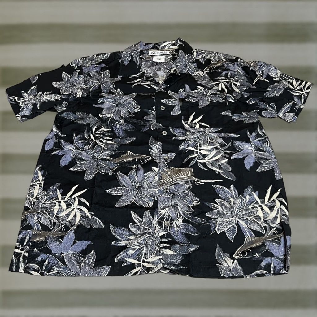 Gloverall Columbia Shirt Mens M Button Up Floral Fish Print Casual Size US M / EU 48-50 / 2 - 1 Thumbnail