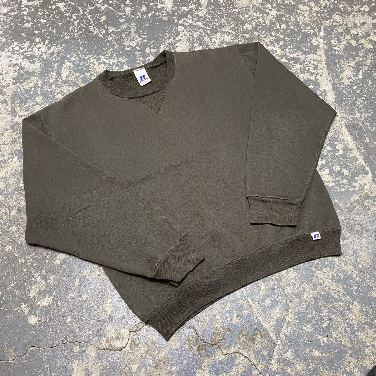 Russell Athletic × Vintage Vintage Russell Athletic Brown Blank Boxy Crewneck Hoodie Size US M / EU 48-50 / 2 - 11 Thumbnail
