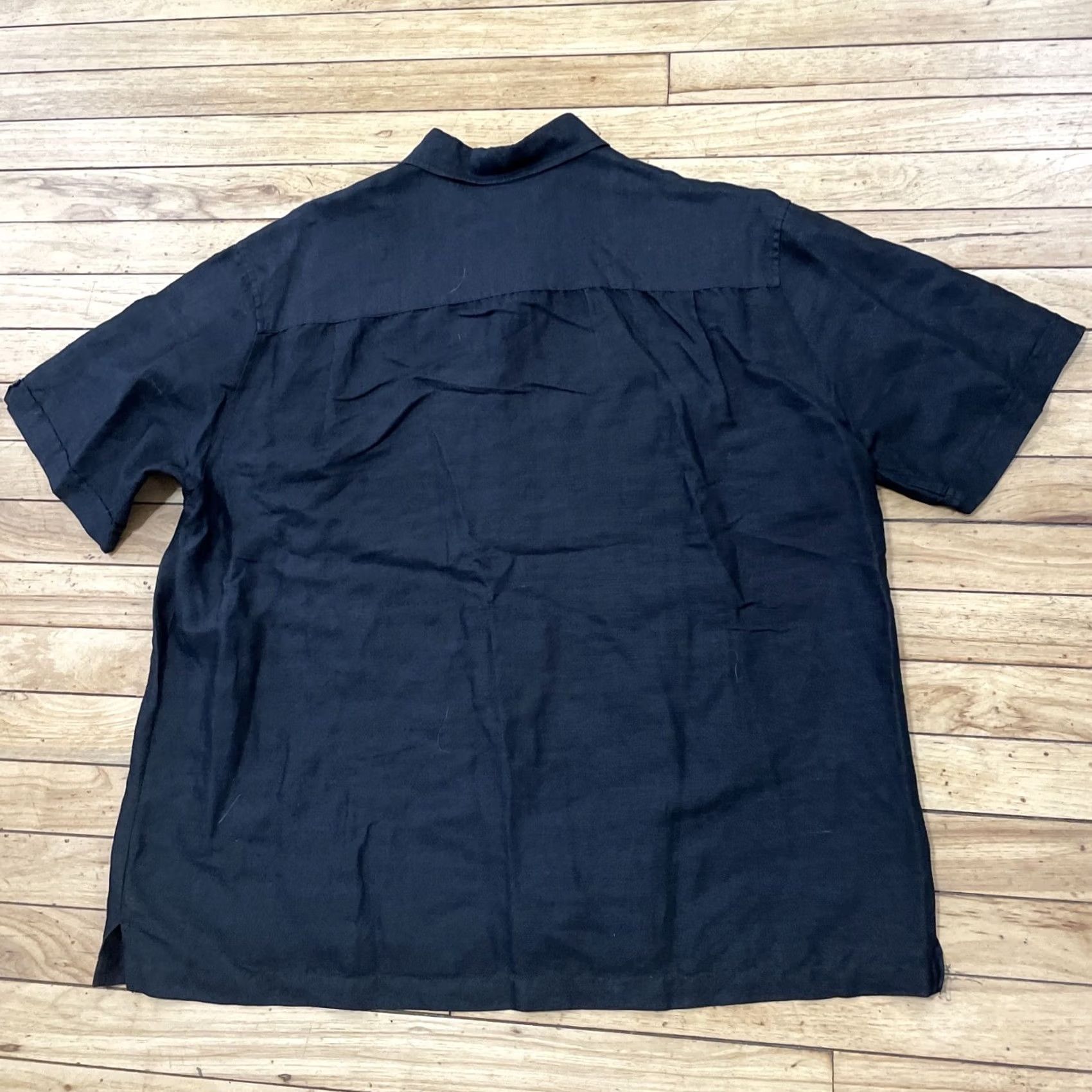 Cubavera VINTAGE Cubavera Ramie Rayon Shirt Men XL Guayabera Cubano Vtg 90s Vertical Stripe Black Size US XL / EU 56 / 4 - 2 Thumbnail