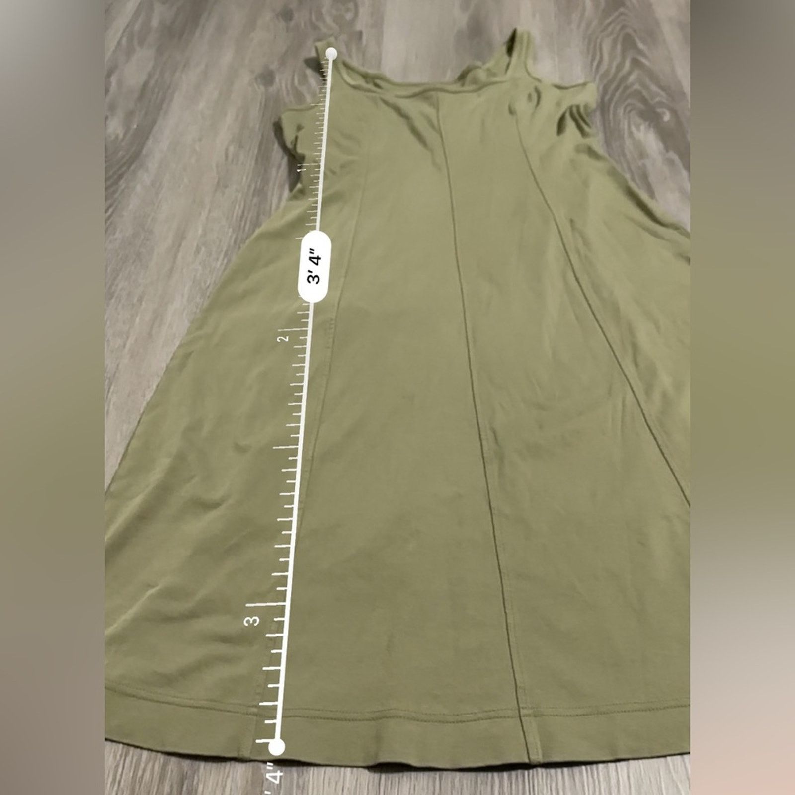 Everlane Everlane Olive Green Sleeveless Scoop Fit & Flare Midi Dress Size XS / US 0-2 / IT 36-38 - 9 Thumbnail