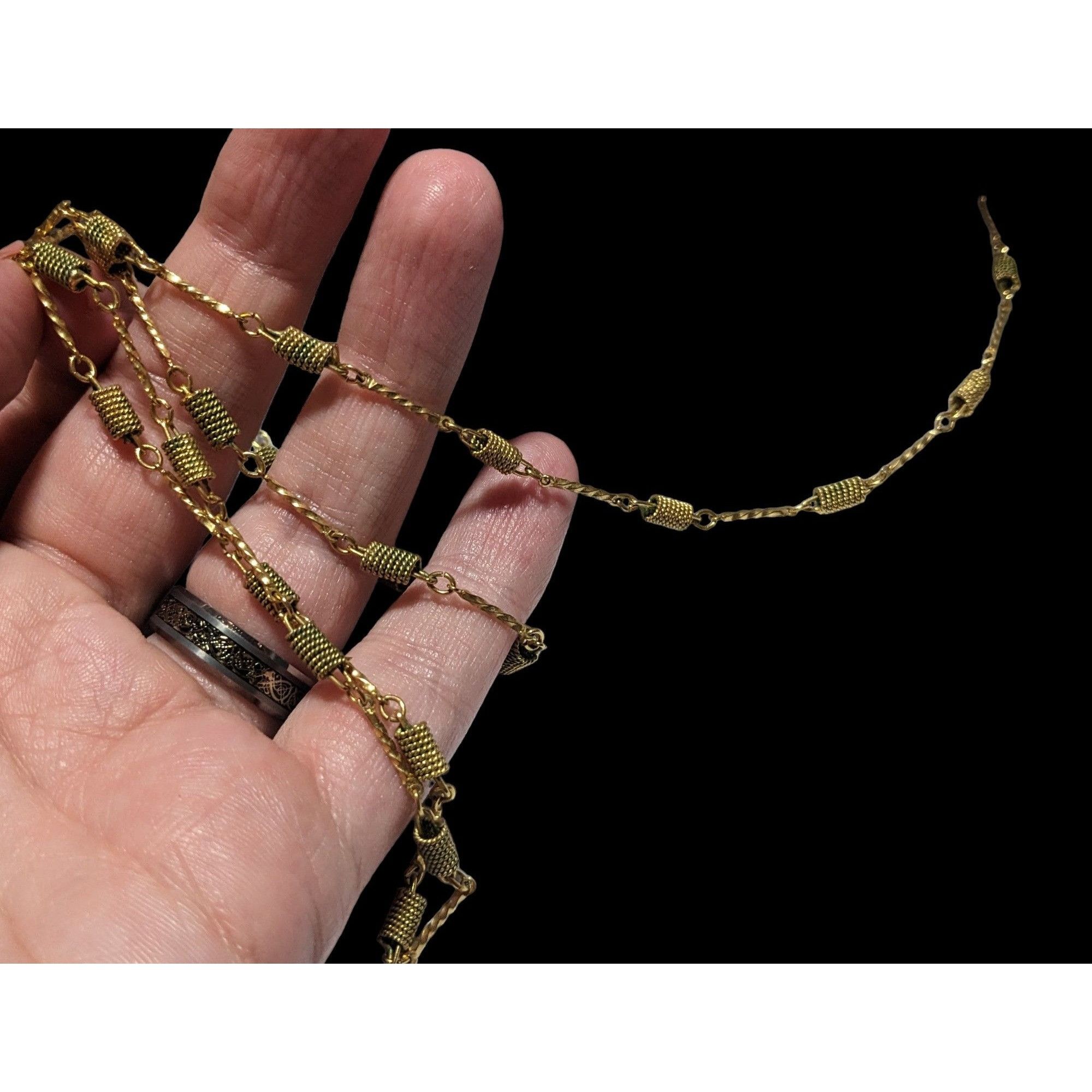 Other Vintage Rope Coil Spiral Bar Link Necklace Size ONE SIZE - 3 Thumbnail