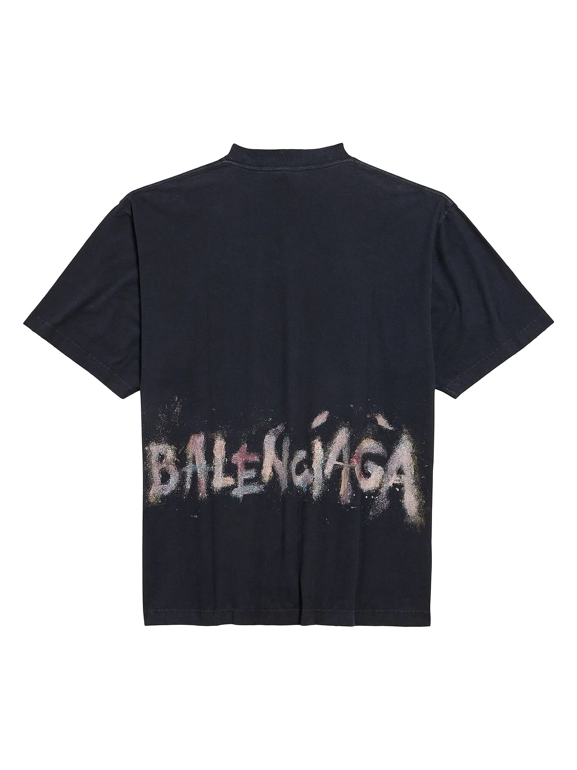 Balenciaga o1tr1nto0526 Nail Polish T-Shirt Medium Fit in Black Size XL / US 12-14 / IT 48-50 - 2 Thumbnail