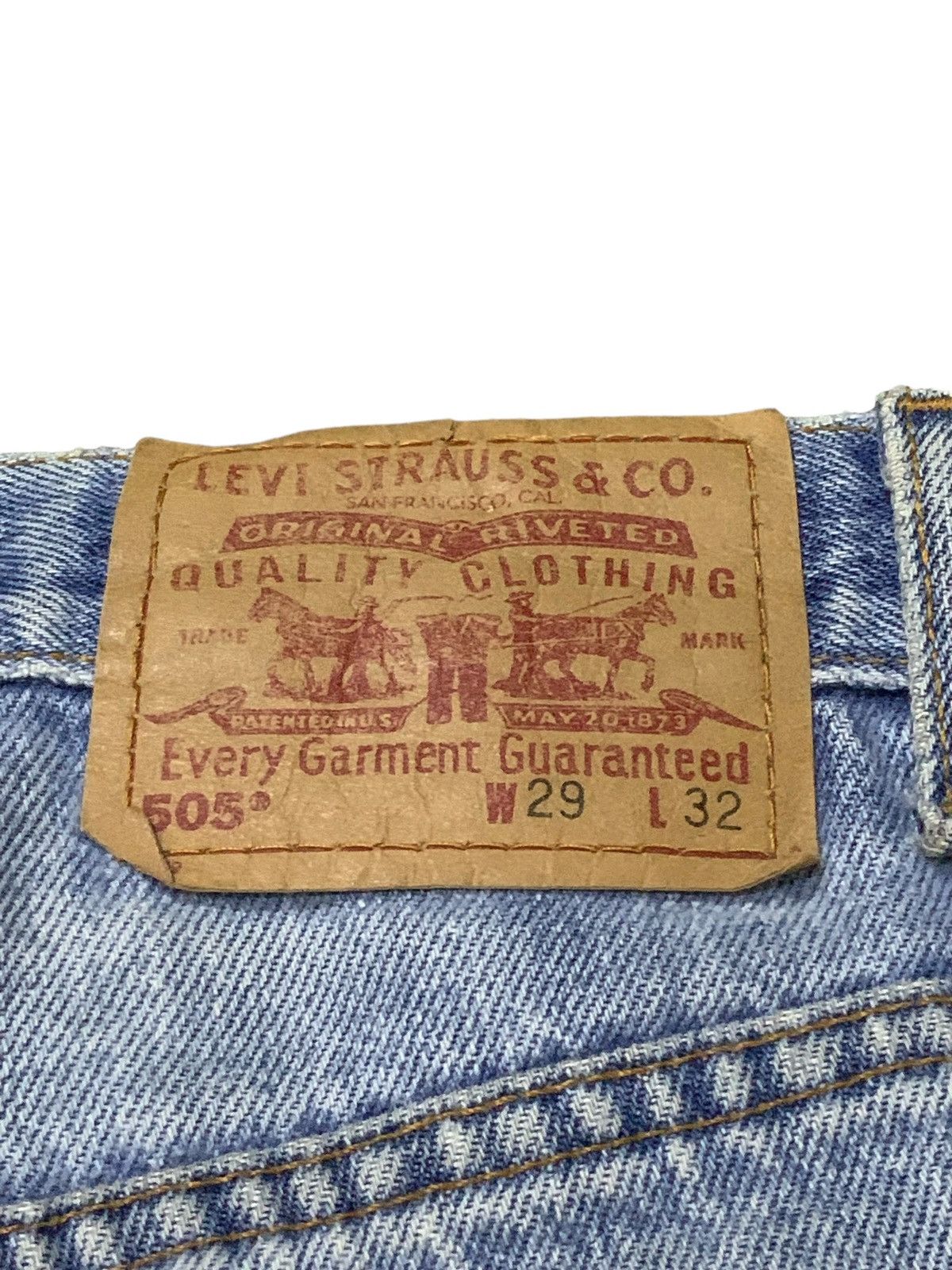 Hysteric Glamour × Levi's Vintage Levis 505 Distressed Camo Patch Inside Jeans Size US 29 - 14 Thumbnail