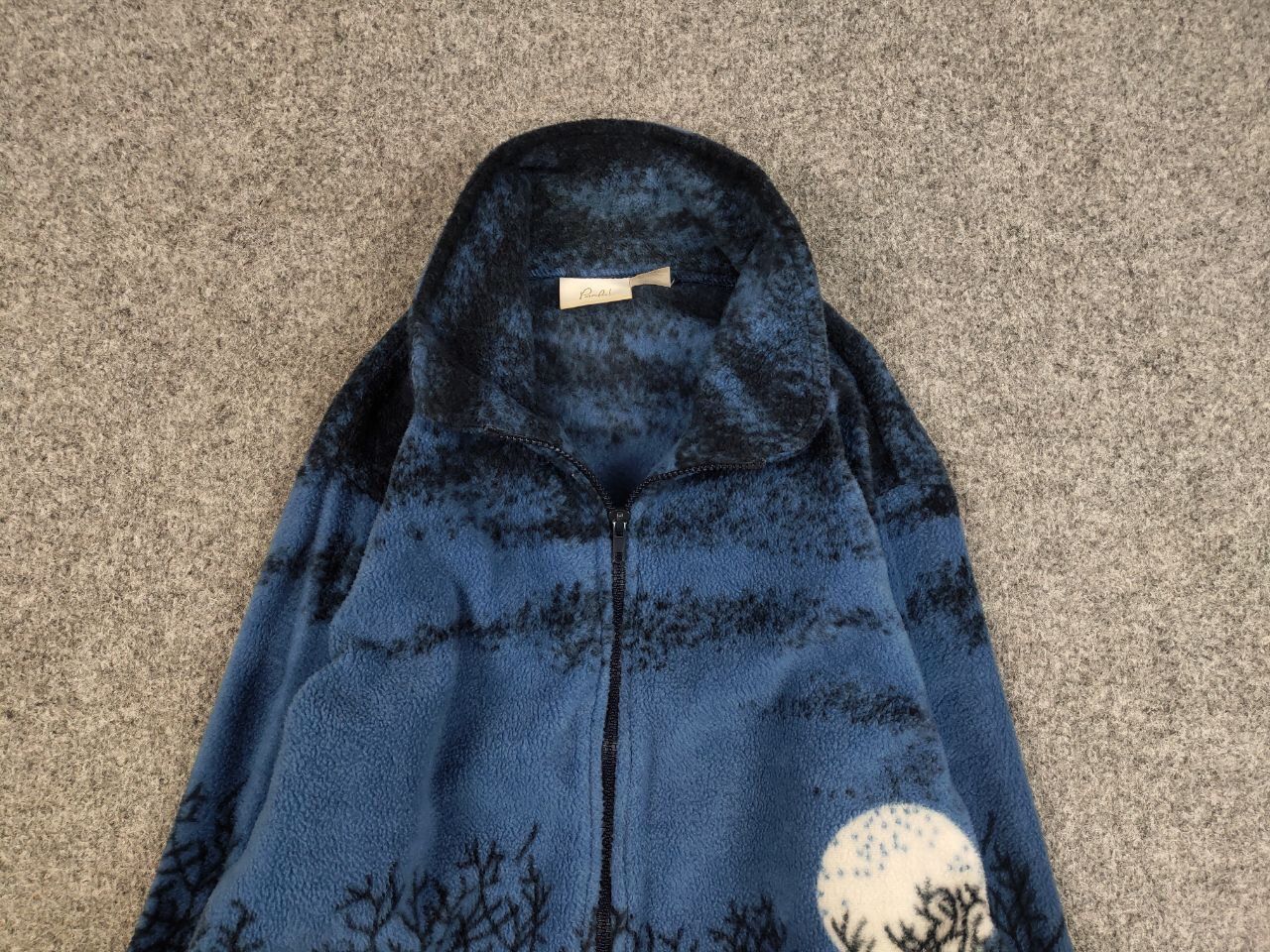Japanese Brand 💙 Vintage 90's Fleece Zip Jacket Over Art Winter Wolf Hype Size US S / EU 44-46 / 1 - 8 Thumbnail