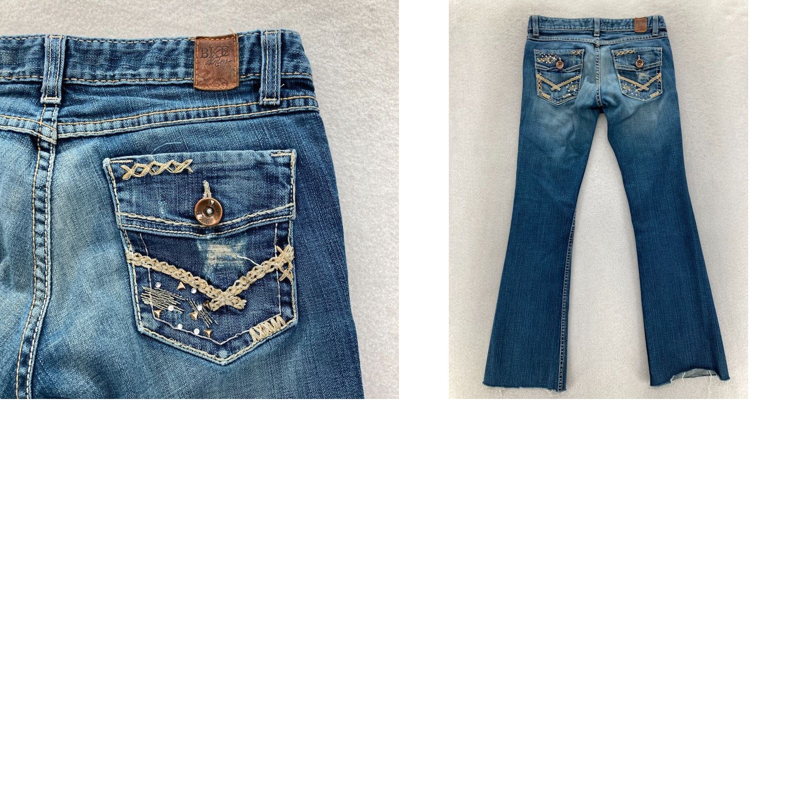 Vintage Buckle BKE Jeans Women's 27 Stella Boot Medium Blue Stretch Denim Grunge Western Size 27" / US 4 / IT 40 - 9 Thumbnail