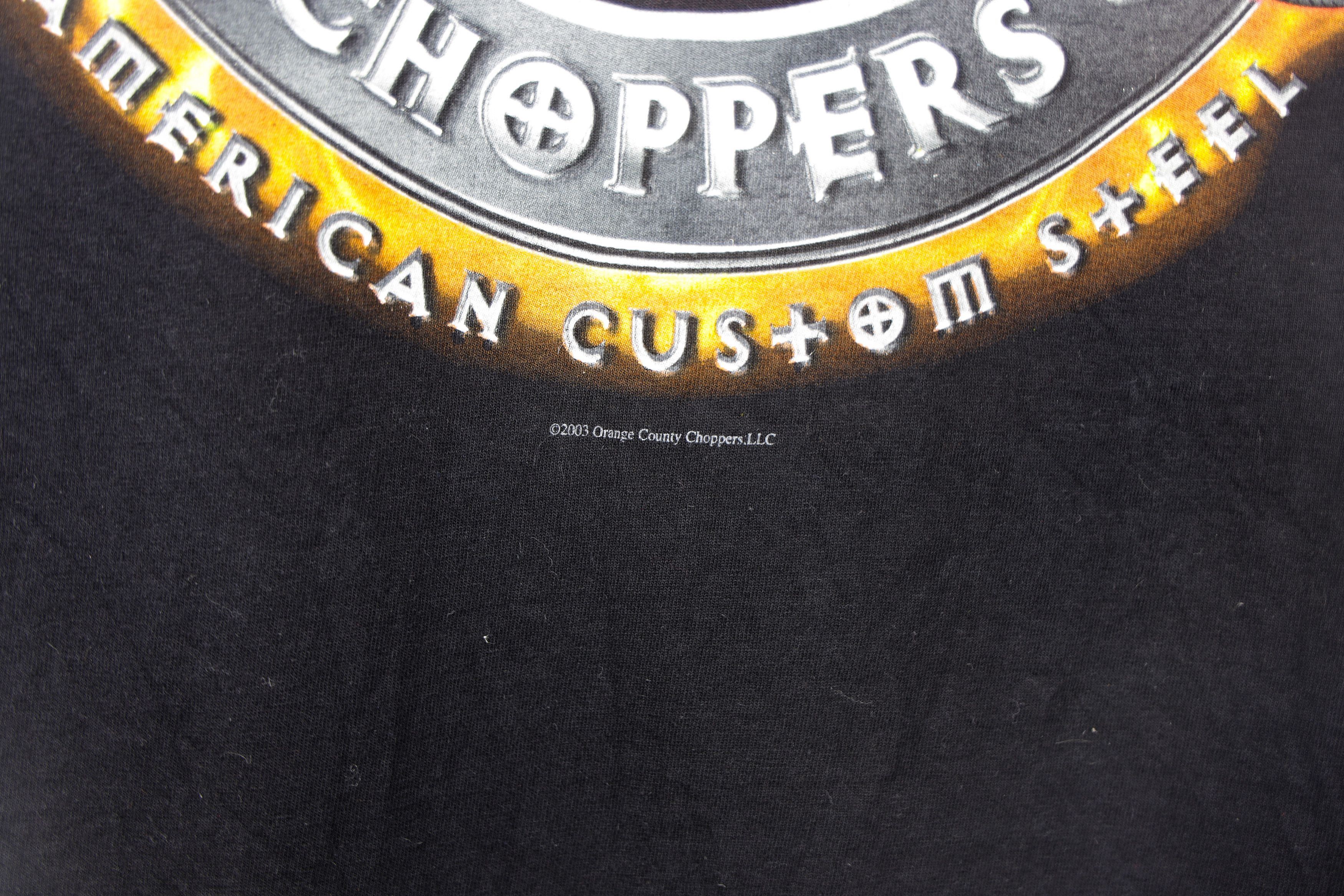 Harley Davidson × Vintage × West Coast Choppers Vintage Choppers Orange Country Crew Graphic Tee T-shirt Size US M / EU 48-50 / 2 - 4 Thumbnail