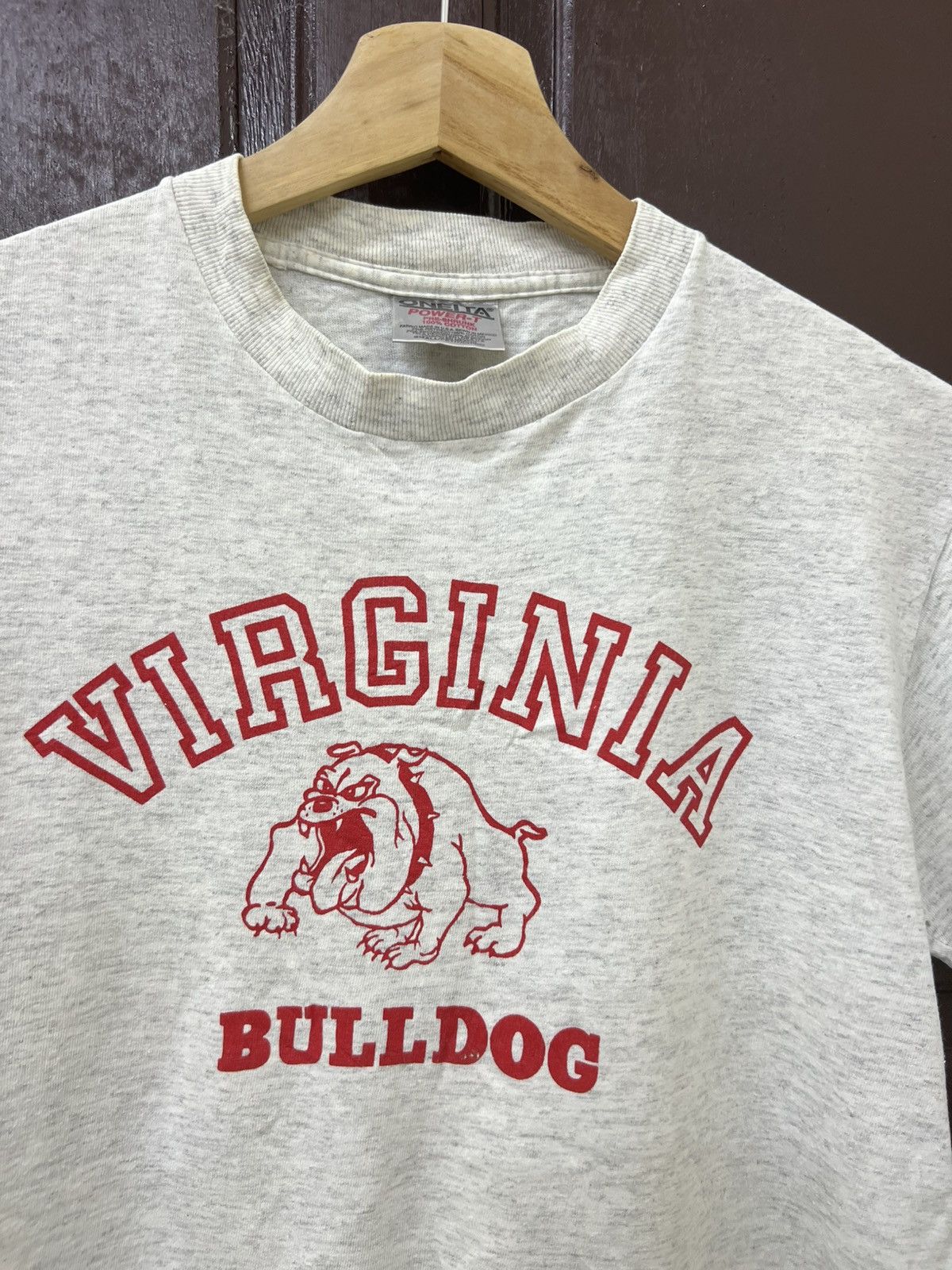 Vintage Vintage 90s Oneita Tag Virginia BullDog Single Stich Tee Size US S / EU 44-46 / 1 - 4 Thumbnail