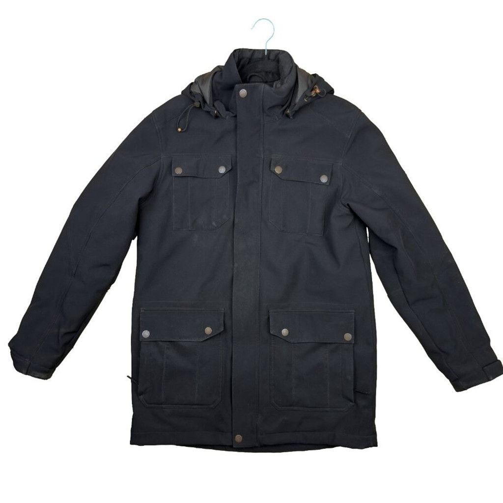 McKinlays MCKINLEY Hooded Black Long Cargo Utility Parka Winter Coat M Size US M / EU 48-50 / 2 - 2 Thumbnail
