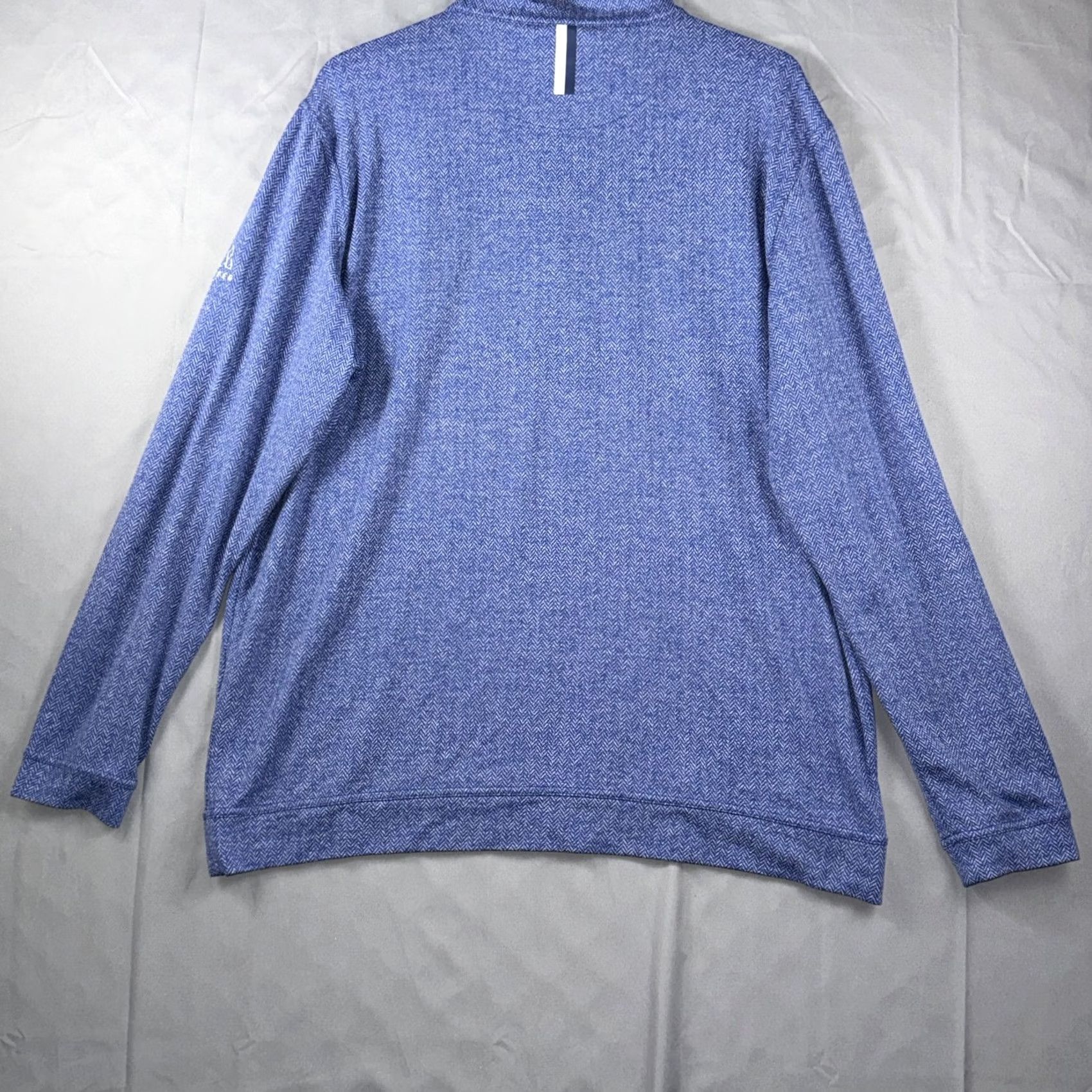 Vintage Rhoback Pullover Mens 2XL Blue Herringbone Long Sleeve Golf Size US XXL / EU 58 / 5 - 2 Thumbnail