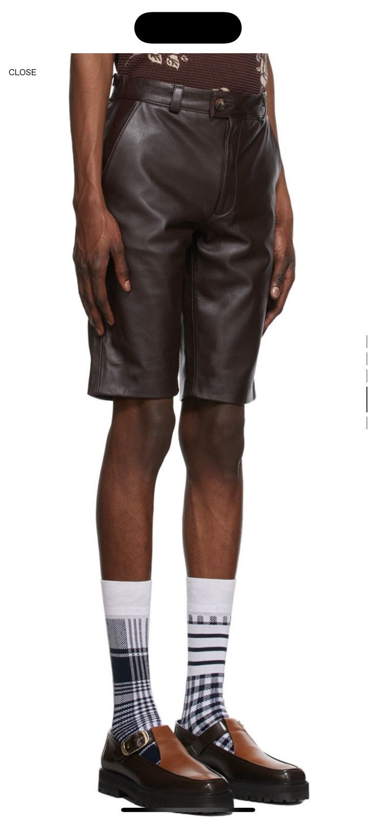 Ernest W. Baker Ernest W. Baker Brown Leather Shorts Size US 30 / EU 46 - 4 Thumbnail