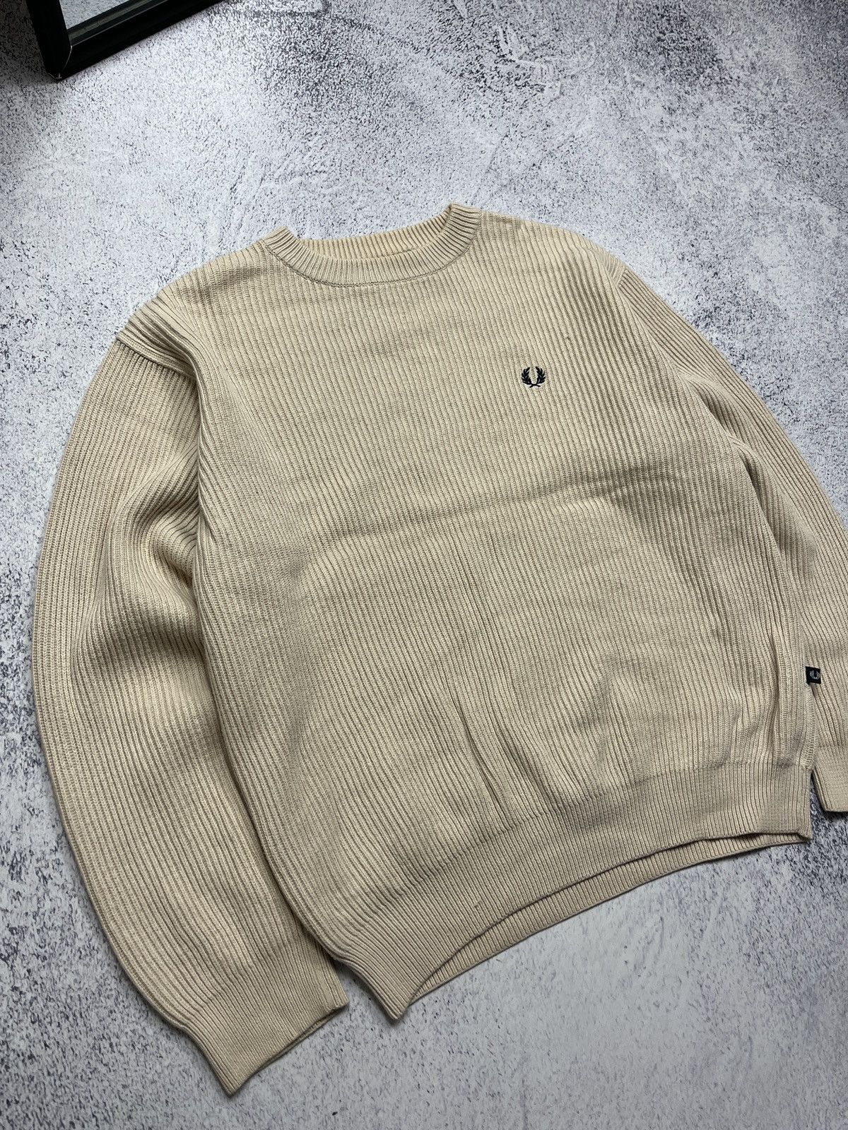 Fred Perry Vintage Fred Perry Heavy Knit Crew Neck Boxy Sweater Y2k Size US M / EU 48-50 / 2 - 3 Thumbnail