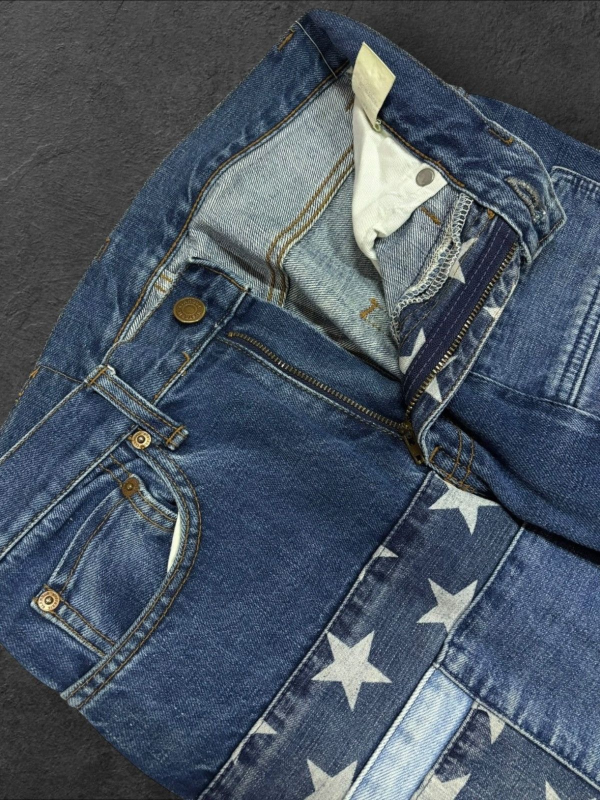 Hysteric Glamour Kinky Hysteric Glamour Flared Bootcut Patchwork Jeans Size US 28 / EU 44 - 8 Thumbnail