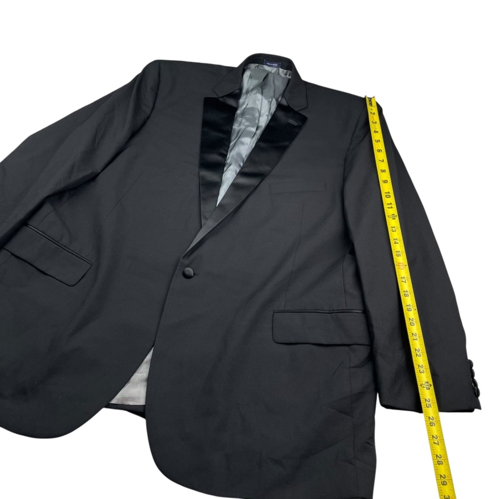 Stafford Stafford Men's Satin Lapel 1-Button Classic Fit Tuxedo Suit Size 52L - 10 Thumbnail