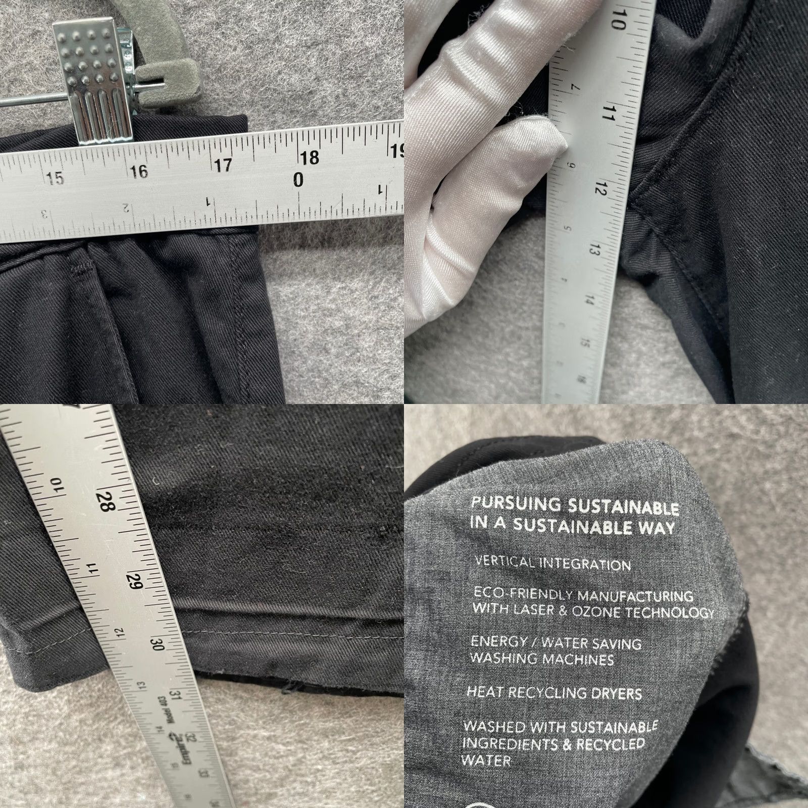 Vintage VINTAGE? No. AG Adriano Goldschmied Caden Wide Leg Twill Pants Womens 34 Black High Rise Size 24" / US 00 / IT 34 - 8 Thumbnail