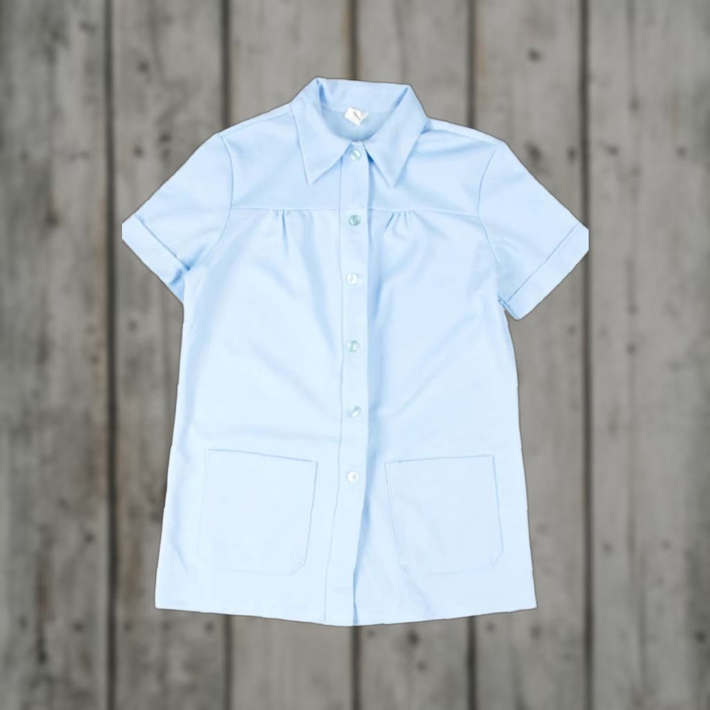 Vintage VINTAGE Land 'n Sea Shirt Medium Sky Blue Double Pocket Button Up Top Womens Size M / US 6-8 / IT 42-44 - 1 Thumbnail
