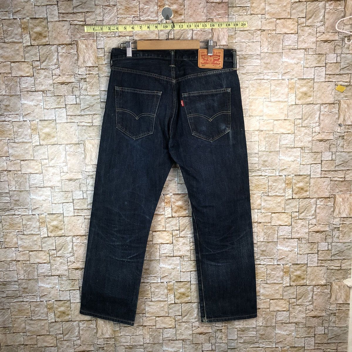 Levi's Levis Blue Distressed ripped jeans Denim #A995 Size US 31 - 14 Thumbnail