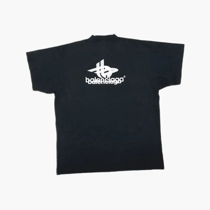 Balenciaga Balenciaga Black Logo Print Oversized T-Shirt 0079-2507 Size US L / EU 52-54 / 3 - 3 Thumbnail