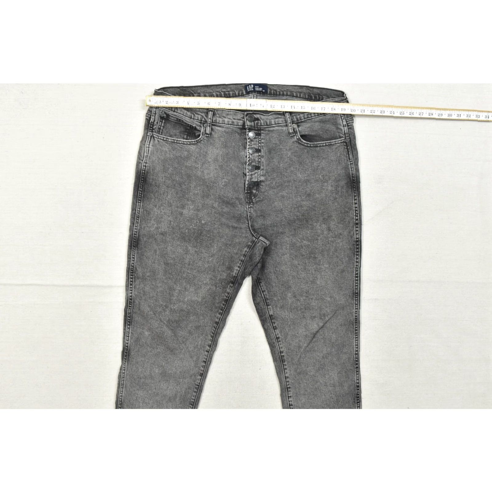 Gap Gap Denim Women's 18/34 High Rise Slim Gray Button Fly Jeans Cotton Denim 5-Pocket 90s Vintage 1969 Mens Womens Boys Girls Size 40" / US 18 - 5 Thumbnail