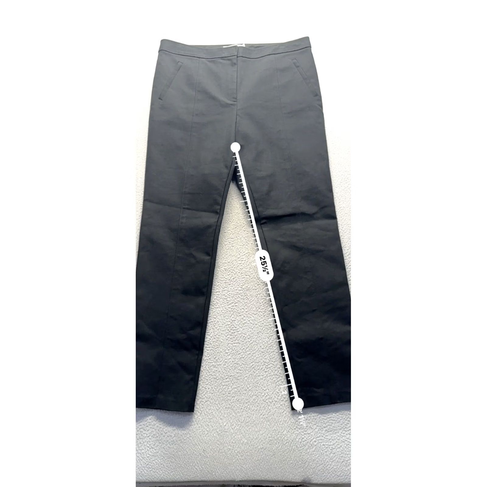 Tory Burch Tory Burch Black Stretch Cotton Blend Slim Fit Pants Size 12 Womens Dress Pants 12 Black Womens Size 34" / US 12 / IT 48 - 6 Thumbnail