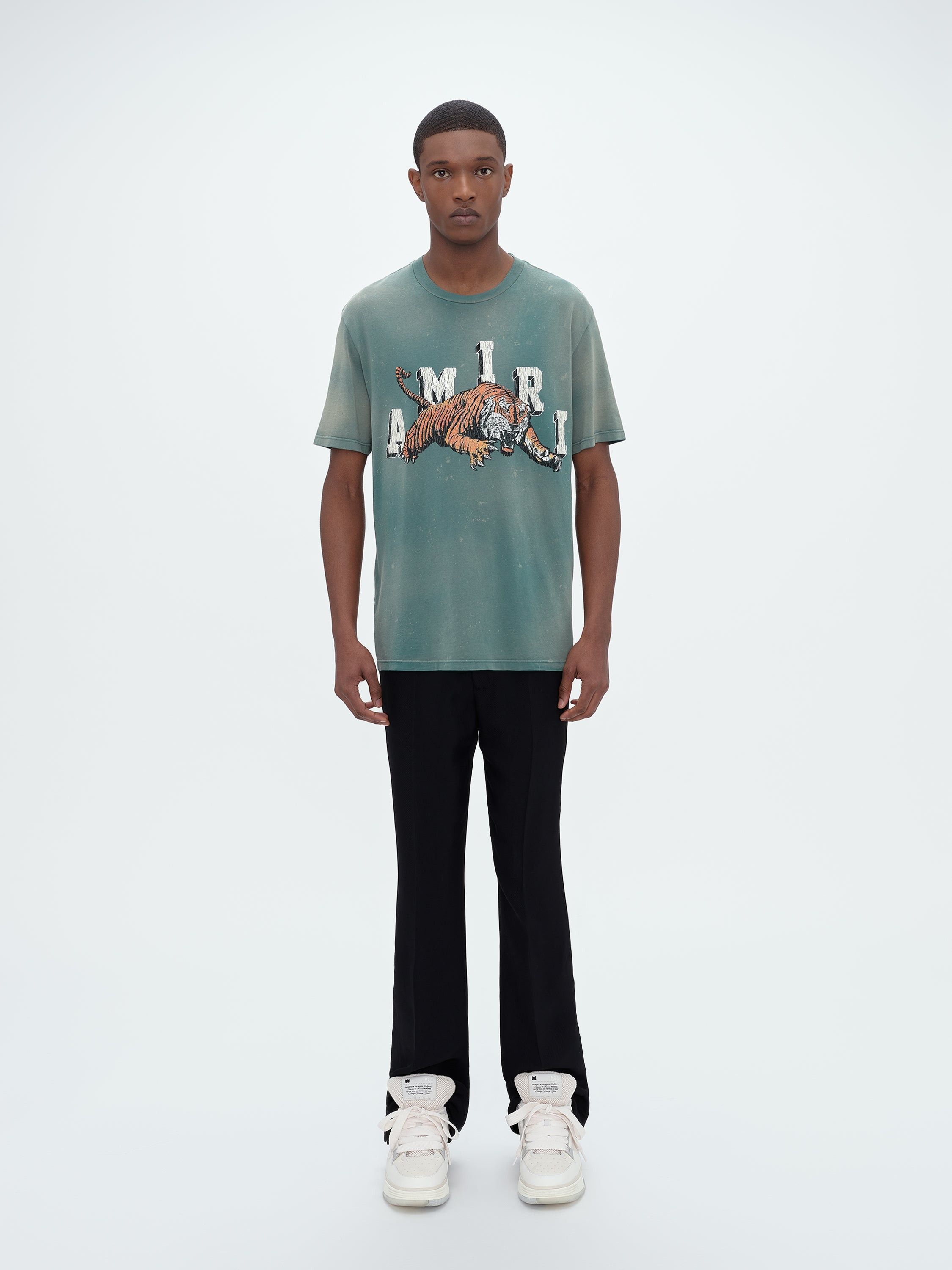 Amiri o1w1db11224 Vintage Tiger T-Shirt in Green Size US L / EU 52-54 / 3 - 2 Thumbnail