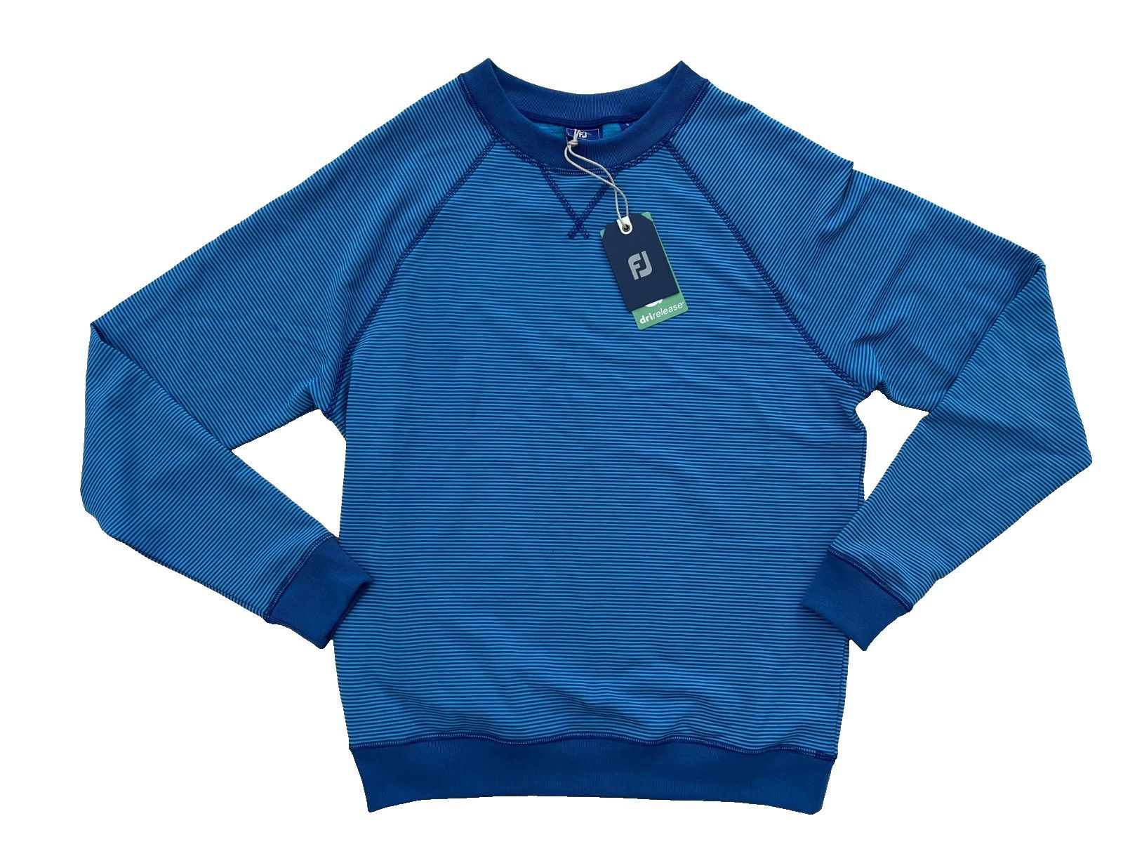 Footjoy Footjoy French Terry Stripe Sweater Deep Blue Ocean ( S ) Size US S / EU 44-46 / 1 - 4 Thumbnail