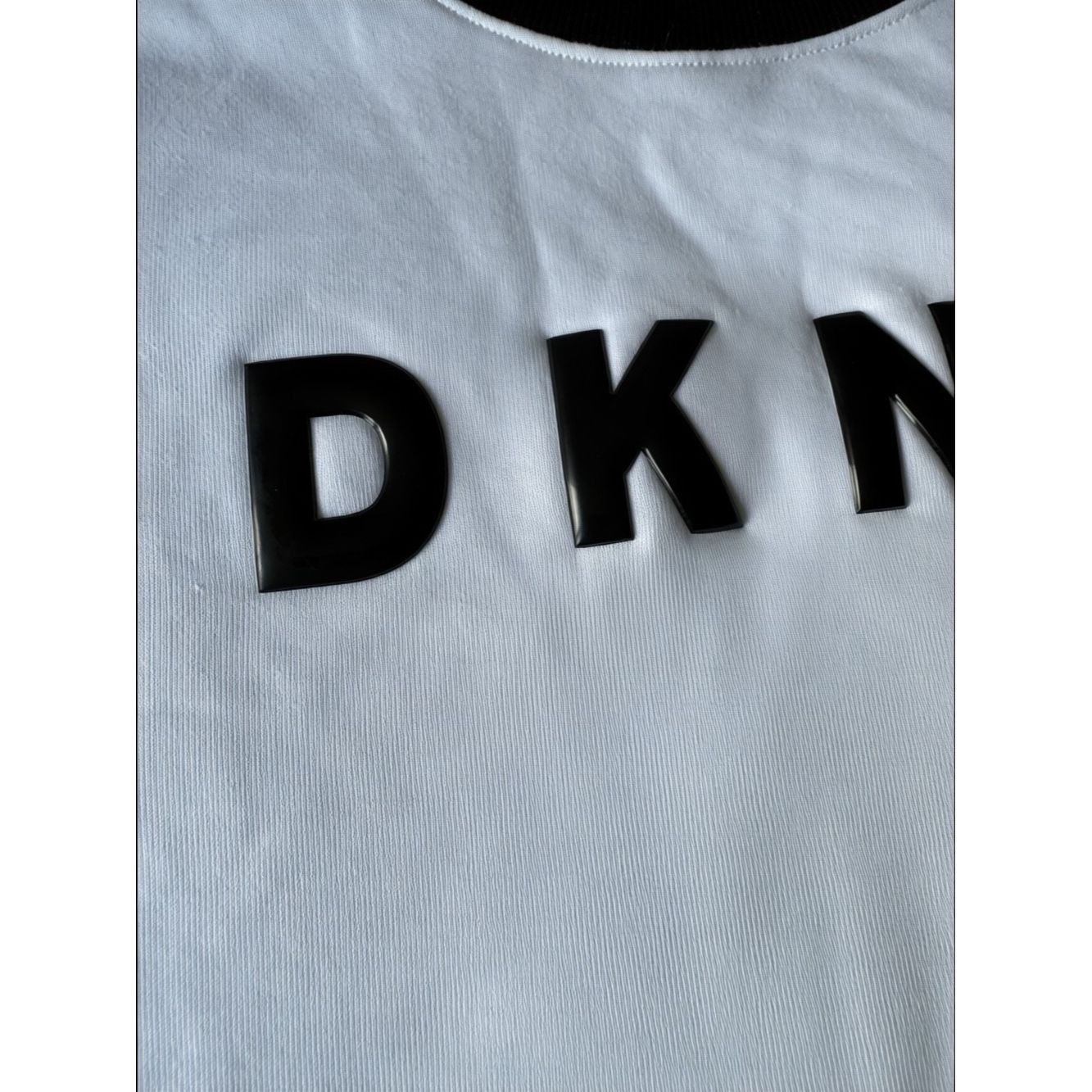 DKNY DKNY Black White Colorblock Logo Sherpa Sleeve Sweater Size Size L / US 10 / IT 46 - 7 Thumbnail