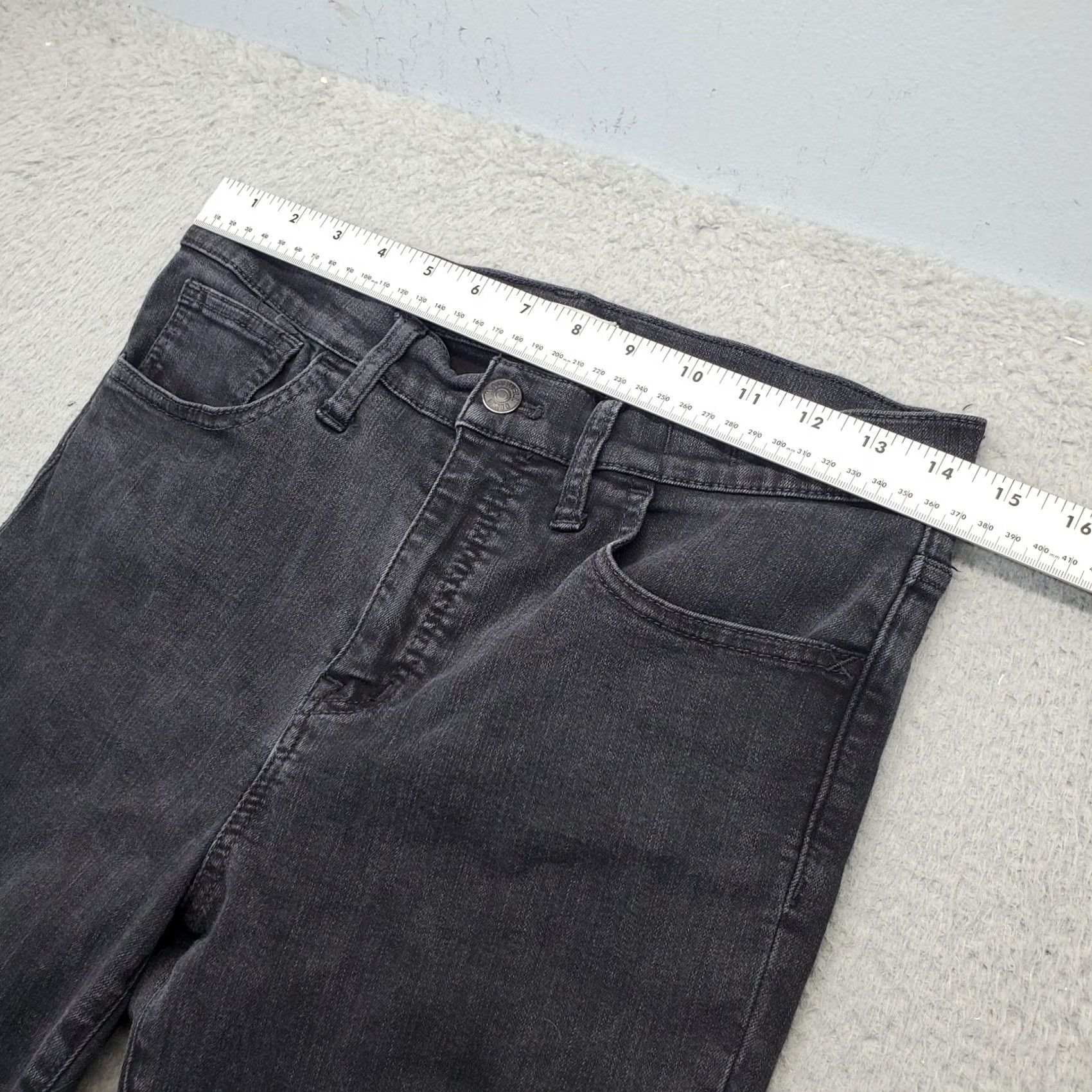 Madewell Madewell Womens Jeans 29 Black Flat Front 5-Pocket Skinny Leg Roadtripper Design Regular Denim Subtle Breathable Stretch Size 29" - 3 Thumbnail