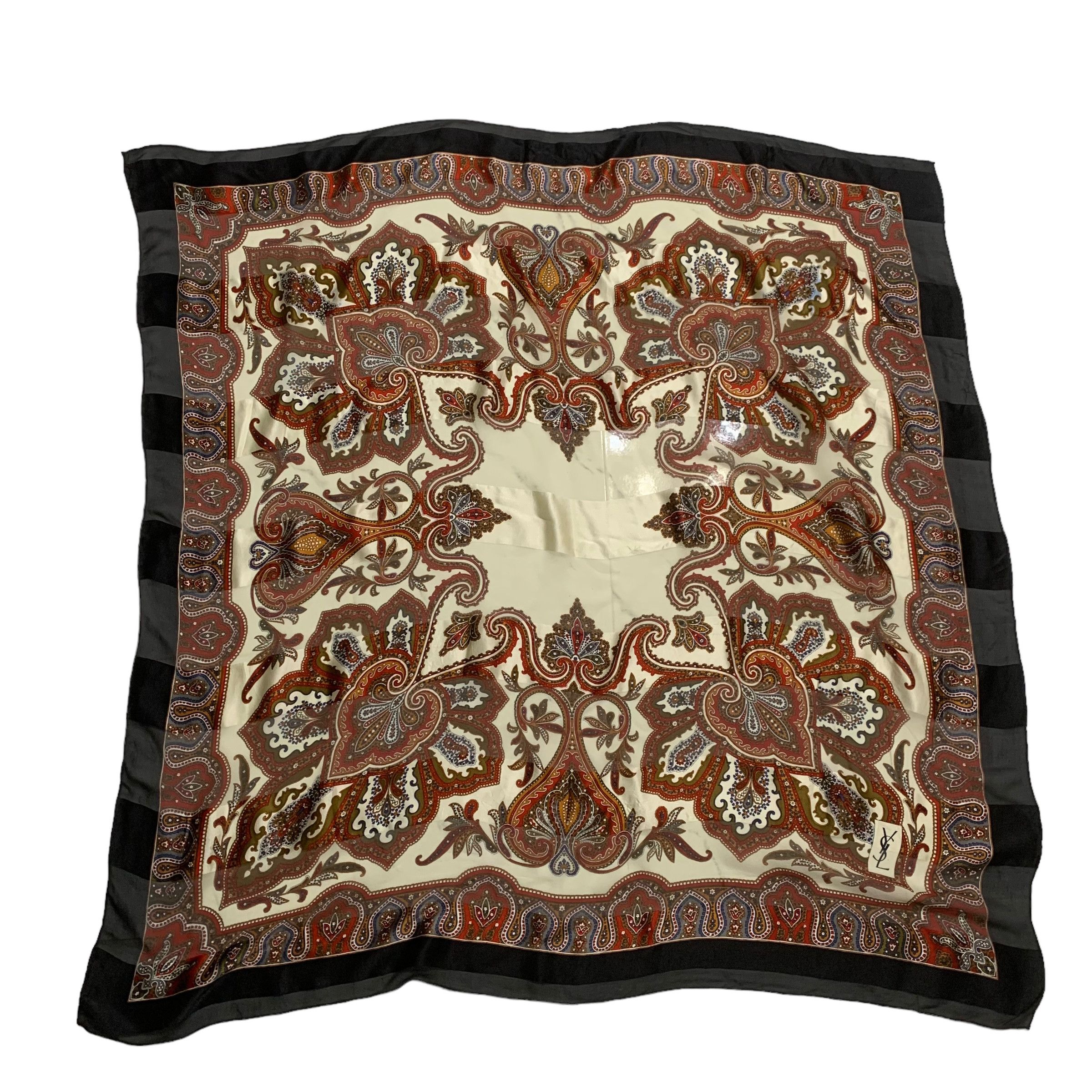 Yves Saint Laurent Yves Saint Laurent Silk Scarf Size ONE SIZE - 3 Thumbnail