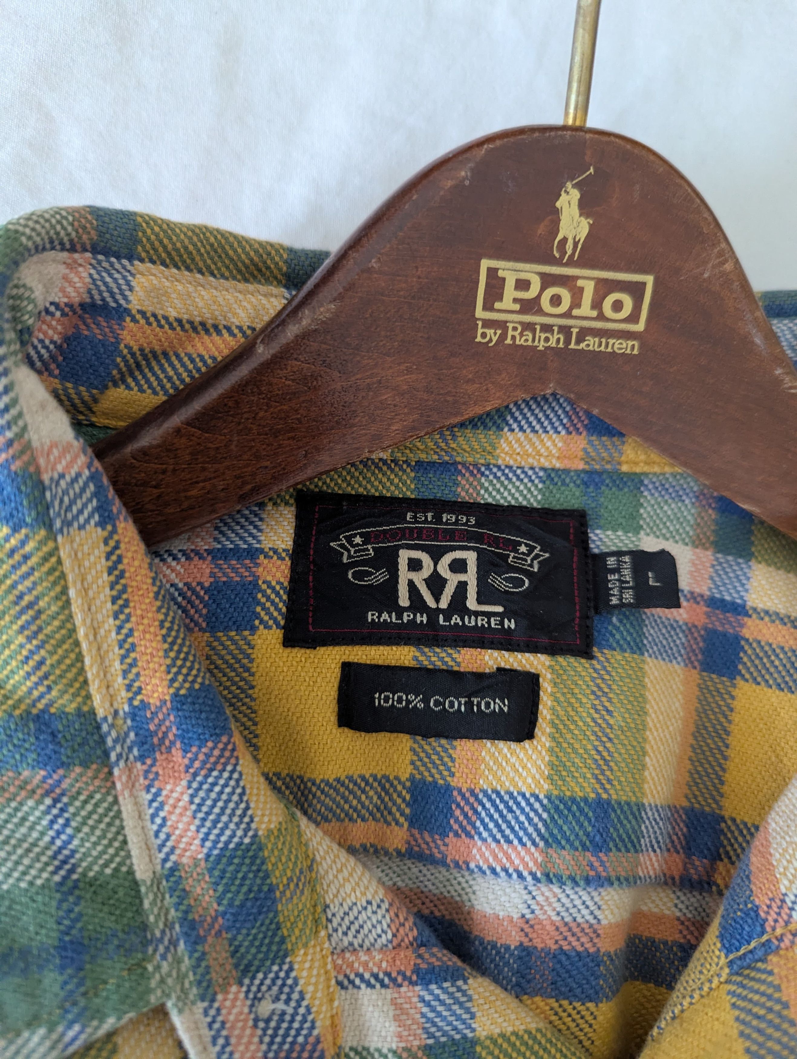 RRL Ralph Lauren Flannel Cotton Shirt Size US L / EU 52-54 / 3 - 2 Thumbnail