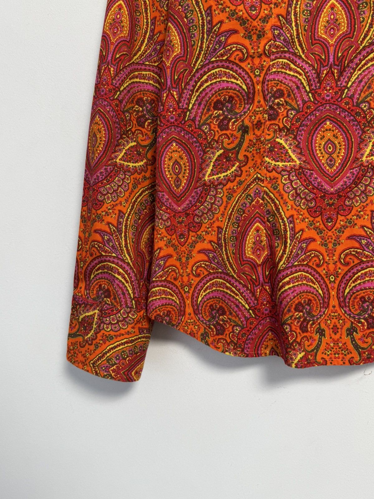 Bogner Bogner Women’s Paisley Print Button Shirt Bright Long Sleeve Size XL / US 12-14 / IT 48-50 - 8 Thumbnail