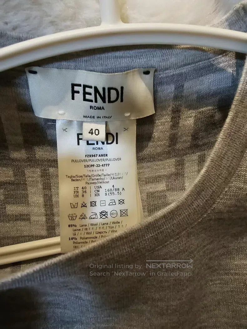 Fendi Fendi Grey Knit Top Size XS / US 0-2 / IT 36-38 - 4 Thumbnail