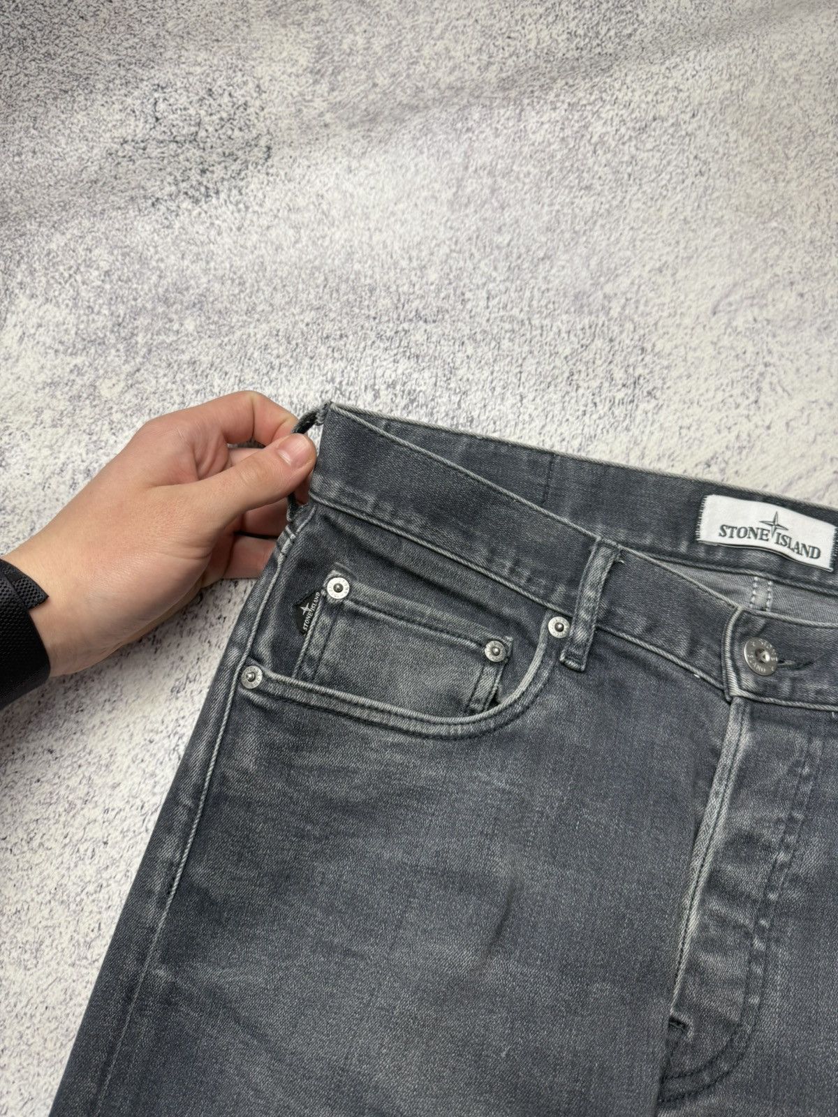 Stone Island Stone Island Grey Jeans Size US 31 - 12 Thumbnail