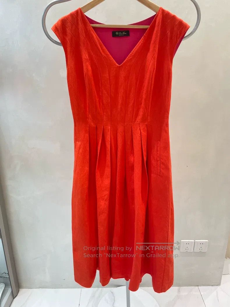 Loro Piana Loro Piana Orange Sleeveless Dress Size S / US 4 / IT 40 - 1 Thumbnail