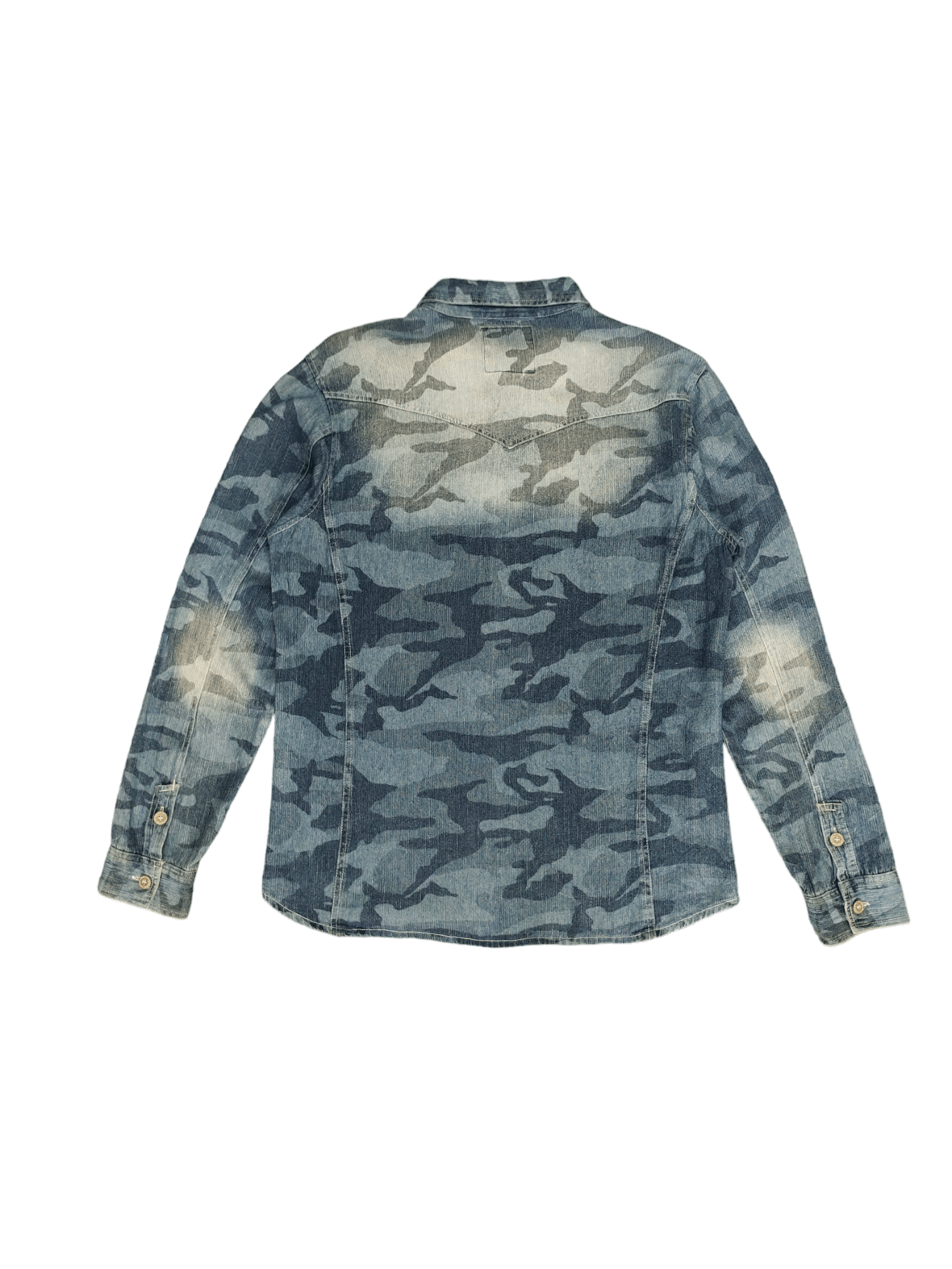 In The Attic In The Attic Homme Camo Double Pocket Denim Shirt Size US M / EU 48-50 / 2 - 8 Thumbnail