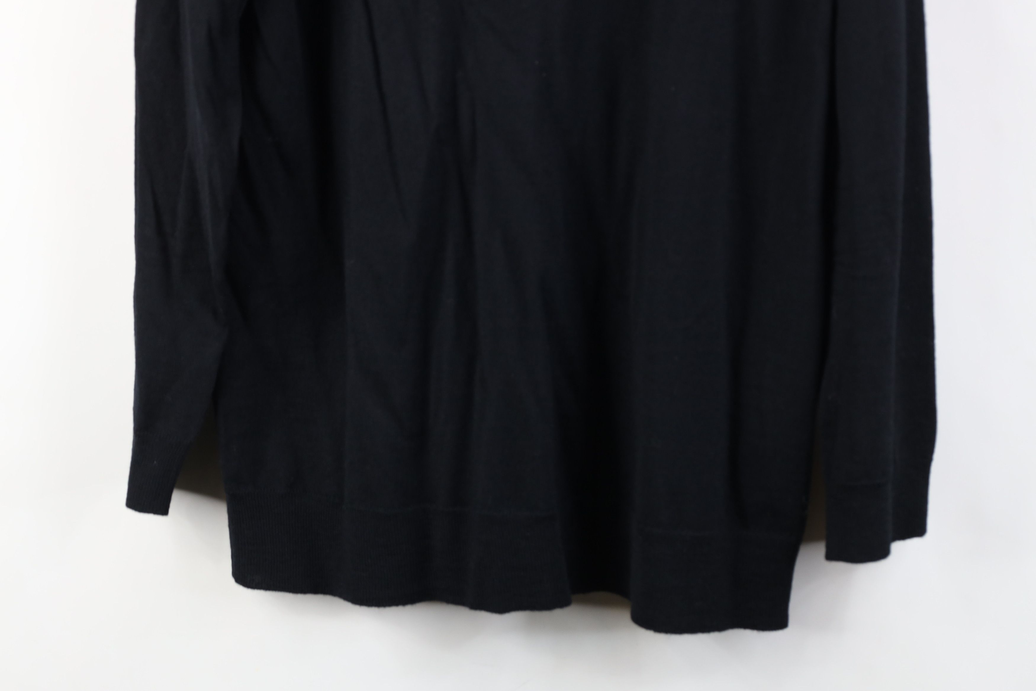 J.Crew J Crew Blank Lightweight Wool Knit Crewneck Sweater Black Size L / US 10 / IT 46 - 3 Thumbnail