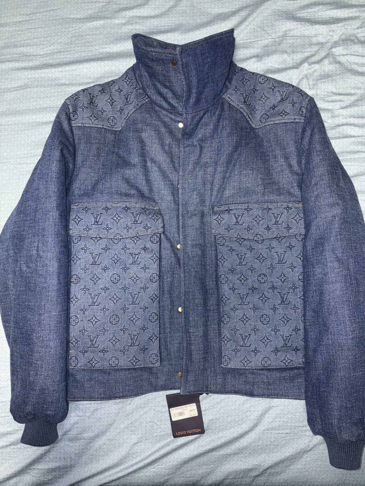 Louis Vuitton Louis Vuitton Denim Padded Jacket Size US M / EU 48-50 / 2 - 2 Thumbnail