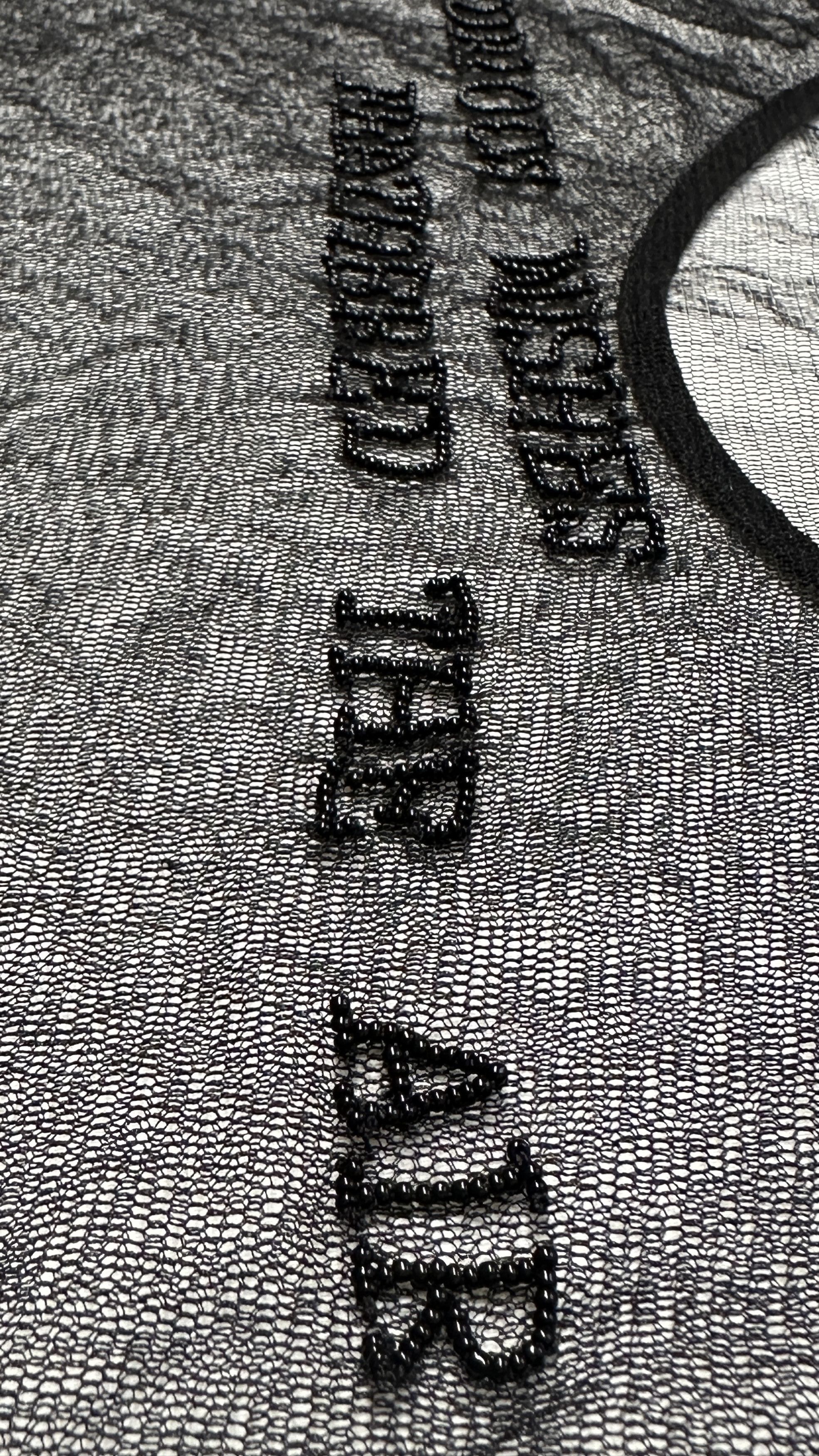 Ann Demeulemeester New — Patti Smith Beaded Silk Top Size US M / EU 48-50 / 2 - 10 Thumbnail