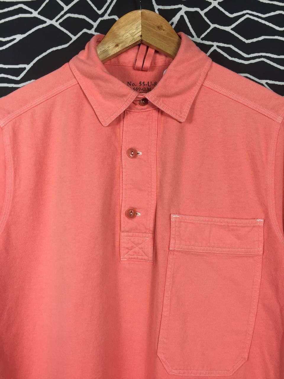 Nigel Cabourn × Vintage Nigel Cabourn Stock No 55 Big Pocket Made In Japan Polo Tee Size US M / EU 48-50 / 2 - 3 Thumbnail